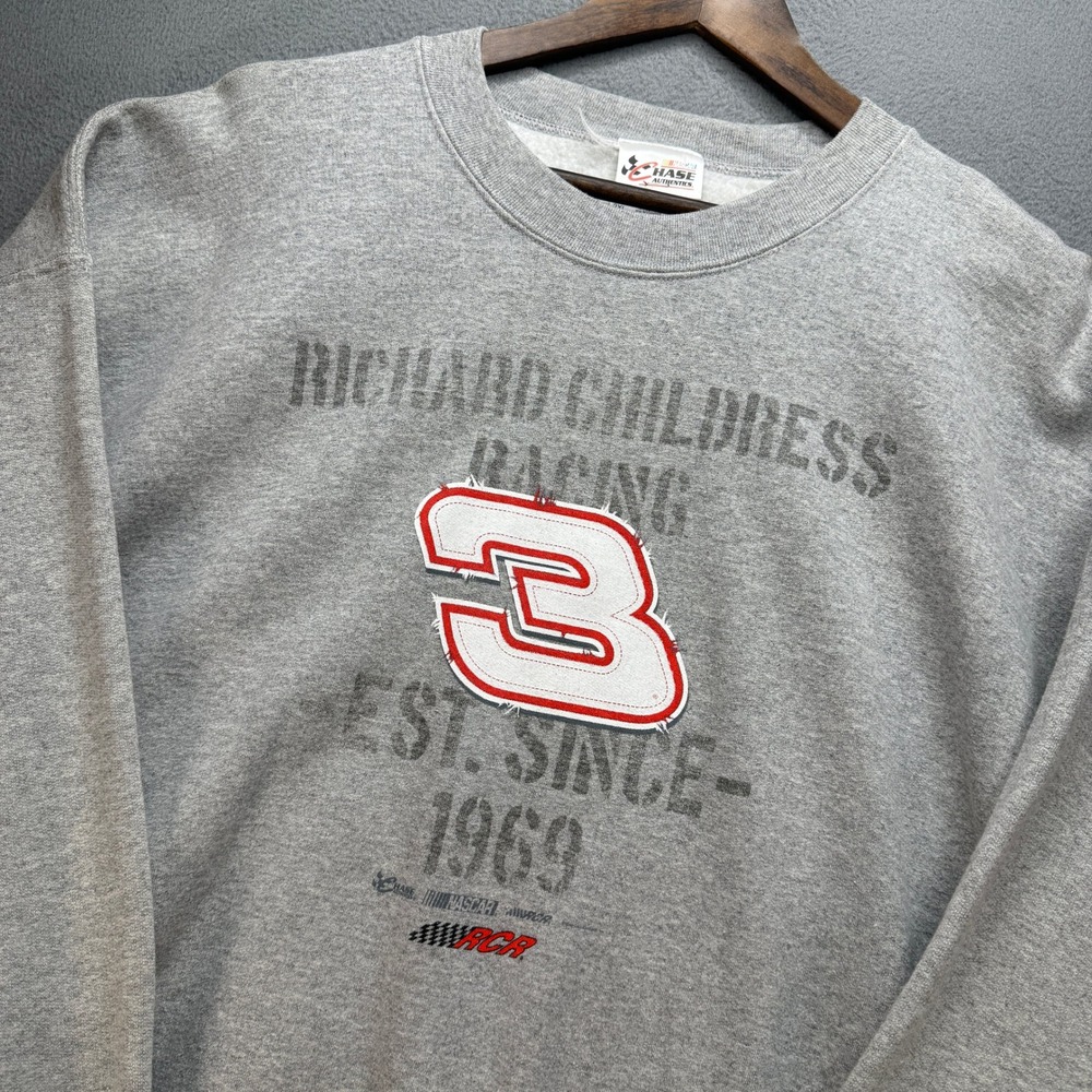 VTG Chase Authentics Richard Childress Racing Sweatshirt Mens 2XL Grey Nascar